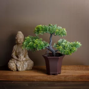 11895 Műnövény dekoráció - bonsai fa - 25 x 9 cm
