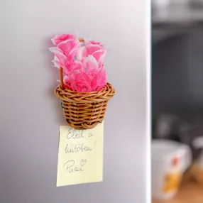   11913 Műnövény dekoráció - mágneses - többféle - 7 x 4,7 x 4,7 cm