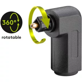   Goobay 11925 Optikai kábel toldó és adapter, TOSLINK aljzat - 3.5mm dugó 90°