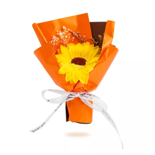 11978A Műnövény dekoráció - napraforgó - 17 x 11 x 3 cm