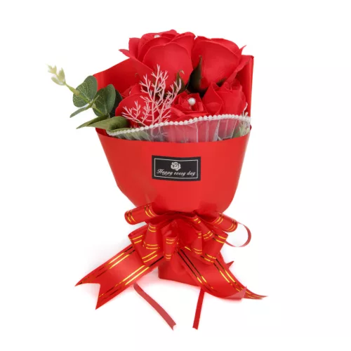 11980 Műnövény dekoráció - rózsa - 23 x 16 x 8 cm