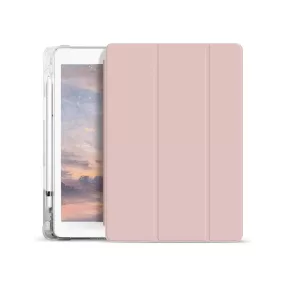   XPRO™ Smart Book tok pencil tartóval és teljesen átlátszó szilikon hátlappal pink Apple Ipad 10,2" 2019 készülékhez
