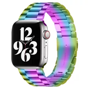   XPRO™ Apple Watch rozsdamentes vastag acél szíj szivárvány Apple Watch 38mm / 40mm / 41mm / 42mm (S10) készülékhez