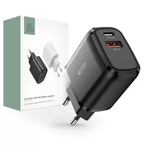   Tech-Protect C20W Hálózati Töltő adapter PD 20W / QC3.0 fekete