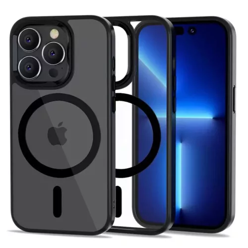 Tech-Protect MAGMAT Magsafe tok átlátszó / fekete Apple iPhone 14 Pro Max készülékhez 925504