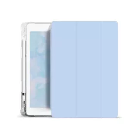   XPRO™ Smart Book tok pencil tartóval és teljesen átlátszó szilikon hátlappal világoskék Apple Ipad 10,9" (2022) 10. generációs készülékhez