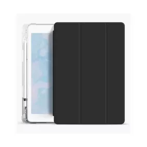   XPRO™ Smart Book tok pencil tartóval és teljesen átlátszó szilikon hátlappal fekete Apple Ipad 10,9" (2022) 10. generációs készülékhez