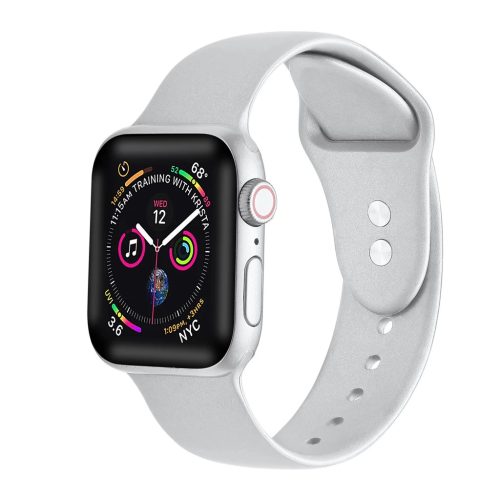 XPRO™ Apple Watch szilikon sport szíj Ezüst Apple Watch 38mm / 40mm / 41mm / 42mm (S10) készülékhez