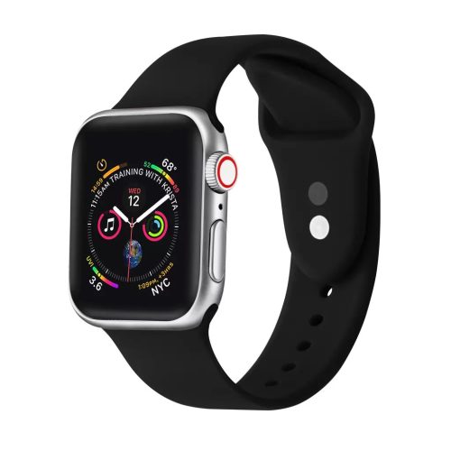 XPRO™ Apple Watch szilikon sport szíj Fekete Apple Watch 42mm (S1-S3) / 44mm / 45mm / 46mm / 49mm készülékhez