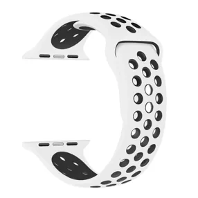   XPRO™ Apple Watch lélegző sport szíj Fehér / Fekete Apple Watch 38mm / 40mm / 41mm / 42mm (S10) készülékhez