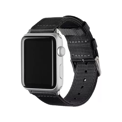 XPRO™ Apple Watch szőtt műanyag szíj Fekete Apple Watch 42mm (S1-S3) / 44mm / 45mm / 46mm / 49mm készülékhez
