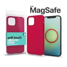   XPRO™ MagSafe rögzítésű Soft Touch Szilikon tok Apple Iphone 15 Pro készülékhez - piros