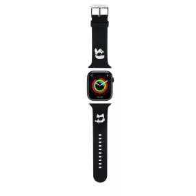   Karl Lagerfeld óraszíj fekete KLAWMSLKCNK Apple Watch 38mm / 40mm / 41mm / 42mm (S10) készülékhez