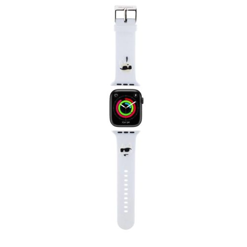 Karl Lagerfeld óraszíj fehér KLAWLSLKCNH Apple Watch 42mm (S1-S3) / 44mm / 45mm / 46mm / 49mm készülékhez