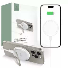   Tech-Protect QI15W-A33 Mágneses MagSafe Vezeték nélküli Töltő Fehér