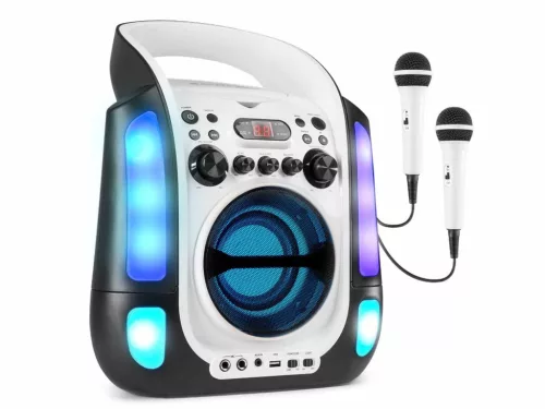 Fenton SBS30W karaoke hordozható hangfal (Bluetooth, USB, CD, 2x Mikrofon)