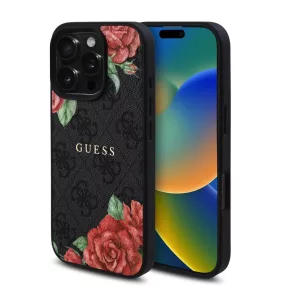   Guess tok fekete/virágmintás GUHMP16XP4ROPEMC Apple iPhone 16 Pro Max készülékhez