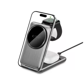   Tech-Protect QI15W-A42 3in1 MagSafe QI vezeték nélküli töltőállomás ASZTROSZÜRKE