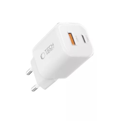 Tech-Protect NCM33W Hálózati Töltő adapter PD 33W / QC3.0 fehér