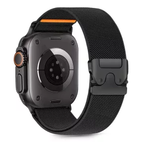   Tech-Protect NYLON CLASP óraszíj fekete, Apple Watch 42mm (S1-S3) / 44mm / 45mm / 46mm / 49mm készülékhez