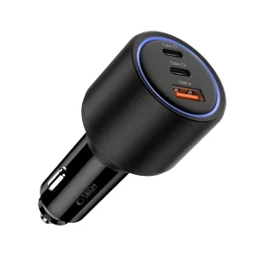 Tech-Protect CC04 3 portos autós töltő PD130W