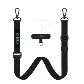 Tech-Protect C6S fekete Crossbody pánt mobiltelefonhoz