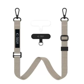   Tech-Protect C6S világosbarna Crossbody pánt mobiltelefonhoz