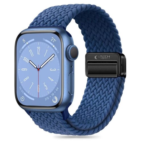 Tech-Protect NYLONMAG óraszíj sötétkék, Apple Watch 38mm / 40mm / 41mm / 42mm (S10) készülékhez