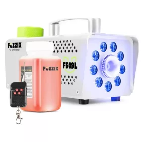 Fuzzix F509LW füstgép 9 leddel RGB (500W) - FEHÉR színű