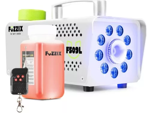 Fuzzix F509LW füstgép 9 leddel RGB (500W) - FEHÉR színű