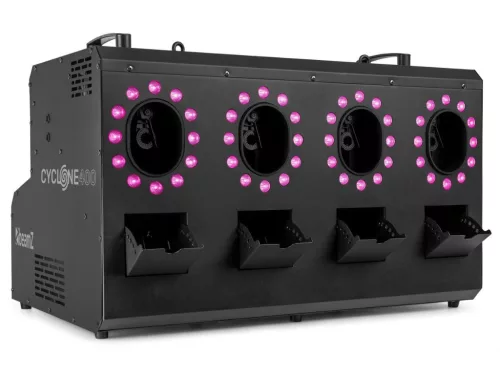 BeamZ Cyclone400 füst és buborékgép beépített RGB leddel