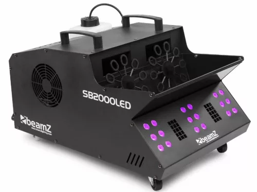 BeamZ SB2000LED nagy teljesítményű füst és buborékgép beépített RGB leddel