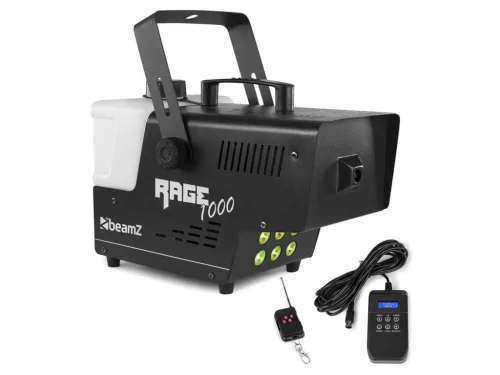 BeamZ Rage 1000LED DMX füstgép (1000W) + digitális vezérlő + távirányító + 6x3W RGB LED