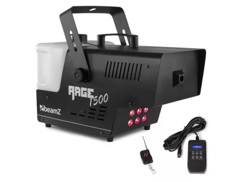 BeamZ Rage 1500LED DMX füstgép (1500W) + digitális vezérlő + távirányító + 6x9W RGB LED