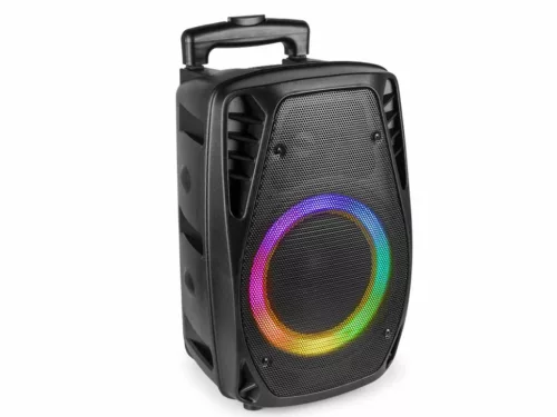 Fenton FT8LED-MK2 (8") hordozható akkumulátoros hangfal 300W mikrofonnal (BT/USB/SD)