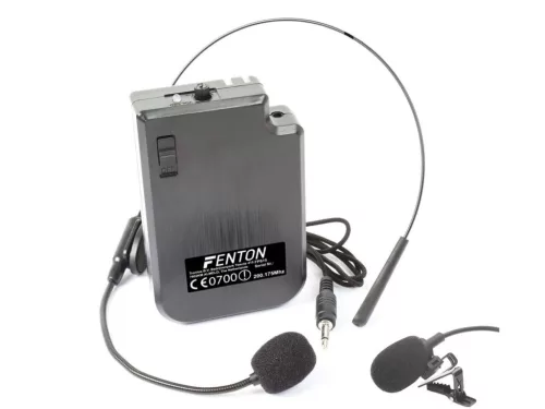 Fenton BP200 VHF Pack (200,175 MHz) Zsebadó + Fekete fejmikrofon + Csíptetős mikrofon