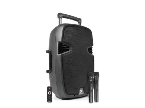 Vonyx PA-912 (12") 500W akkumulátoros hordozható hangfal (2xMik + MP3 + Bluetooth)