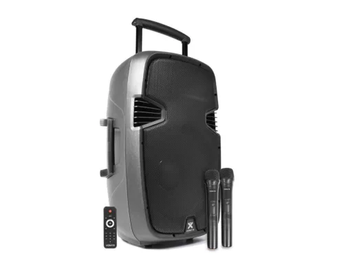 Vonyx PA-915 (15") 700W akkumulátoros hordozható hangfal (2xMik + MP3 + Bluetooth)