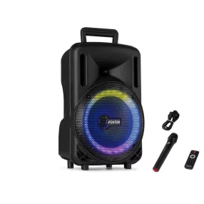   Fenton FT08LED MK2 (8") 300W akkumulátoros hordozható hangfal (1x mik + MP3 + Bluetooth)