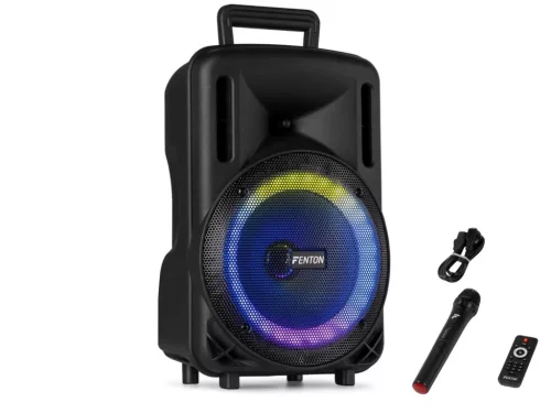 Fenton FT08LED MK2 (8") 300W akkumulátoros hordozható hangfal (1x mik + MP3 + Bluetooth)