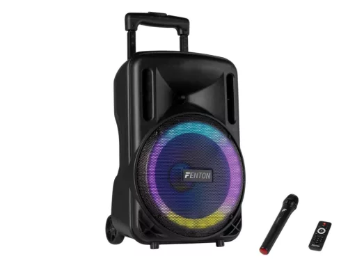 Fenton FT10LED MK2 (10") 450W akkumulátoros hordozható hangfal (1xMik + MP3 + Bluetooth)