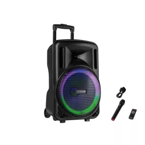   Fenton FT12LED MK2 (12") 700W akkumulátoros hordozható hangfal (1xMik + MP3 + Bluetooth)