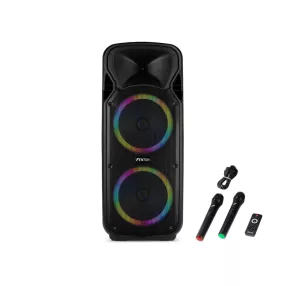   Fenton FT212LED (12") 1400W akkumulátoros hordozható hangfal (2x mik + MP3 + Bluetooth)