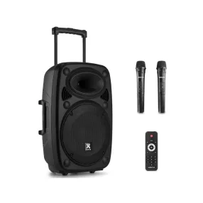   Vonyx Verve38 800W (12") aktív hordozható akkumulátoros hangfal (2mik + Bluetooth + MP3)
