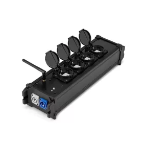   PD Connex PSB50 Tápcsatlakozó elosztó + Vezeték nélküli DMX adó/vevő (PowerCon be/ki + 4 db Shuko)