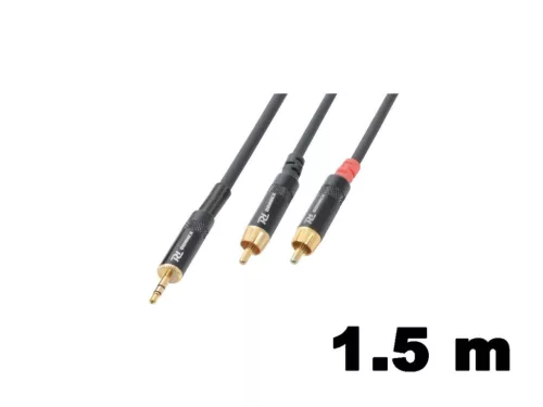 PD Connex CX85-1,5 sztereo jelkábel (3,5 mm Jack - 2x RCA) - (1,5 m)