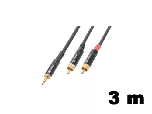 PD Connex CX85-3 sztereo jelkábel (3,5 mm Jack - 2x RCA) - (3 m)