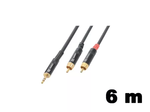 PD Connex CX85-6 sztereo jelkábel (3,5 mm Jack - 2x RCA) - (6 m)