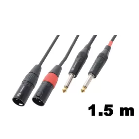   PD Connex CX64-1,5 sztereo jelkábel (2x XLR papa - 2×6,3 mm Jack) - (1,5 m)