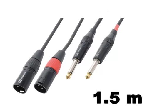 PD Connex CX64-1,5 sztereo jelkábel (2x XLR papa - 2×6,3 mm Jack) - (1,5 m)